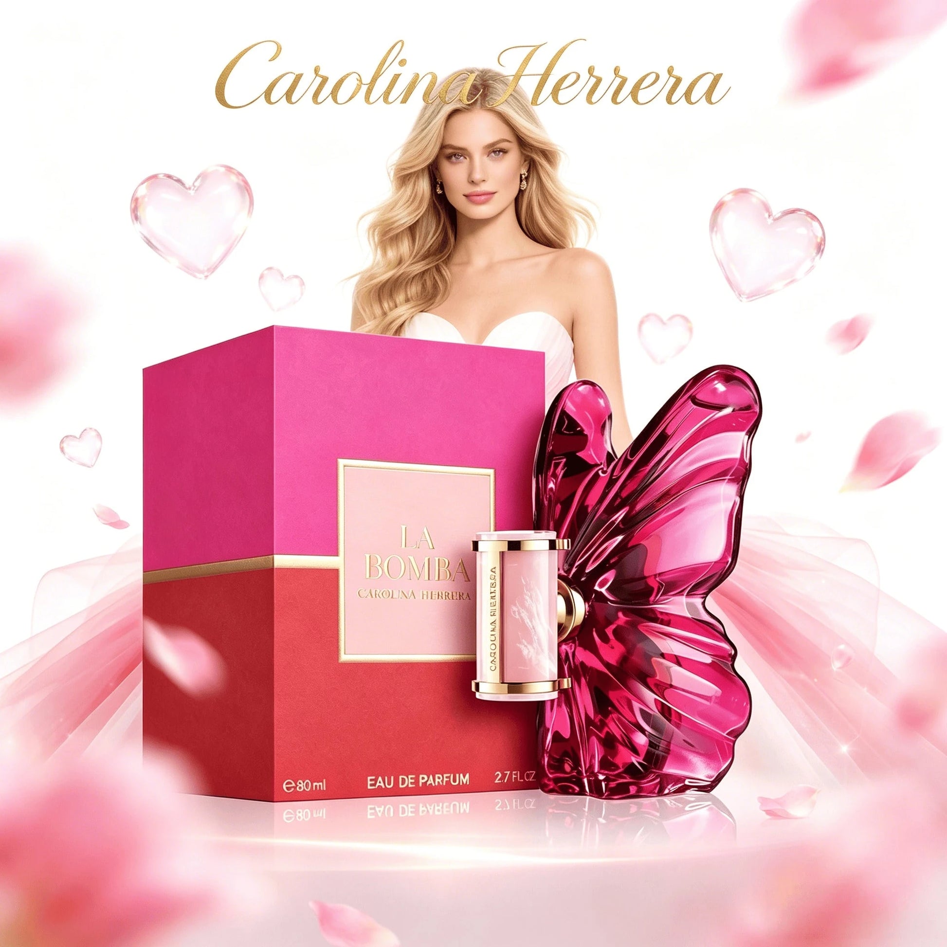 Carolina Herrera La Bomba EDP 80ML Women Floral Fruity Perfume Butterfly Design Womens Perfume Original