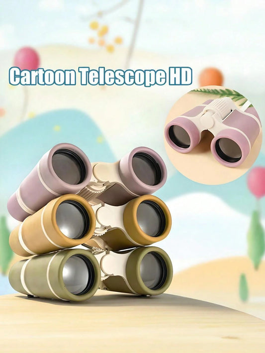 Cartoon Binoculars For Camping, Compact Folding Binoculars For Outdoor, Beginner Binoculars With Carrying Strap, Great Christmas/Back To School/Birthday Gift For Camping, Travel, Sightseeing, Camping