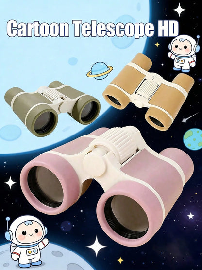 Cartoon Binoculars For Camping, Compact Folding Binoculars For Outdoor, Beginner Binoculars With Carrying Strap, Great Christmas/Back To School/Birthday Gift For Camping, Travel, Sightseeing, Camping