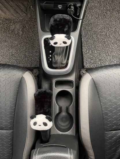 Cartoon Car Seat Belt & Handbrake & Gear Shift Cover Set, Cute Car Interior Decoration