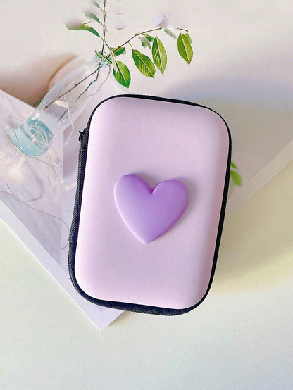 Cartoon Creative Anti-Fall Zipper Bag For Data Cables, Chargers, Earphone Wires And Other Electronic Accessories Storage Cable Organizer