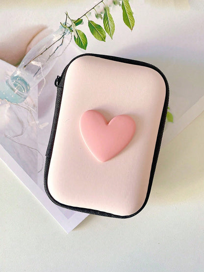Cartoon Creative Anti-Fall Zipper Bag For Data Cables, Chargers, Earphone Wires And Other Electronic Accessories Storage Cable Organizer
