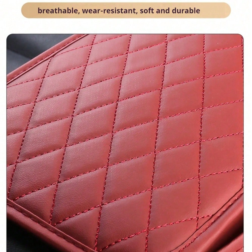 Center Console Cover With Two Storage Bag,Leather Comfort Armrest Cover For Car Decorations Height Car Armrest Cushion,Universal Car Arm Rest Cover Pad For Most Vehicles