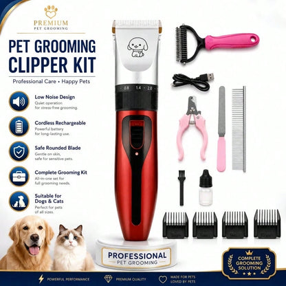 CGECGE Electric Pet Grooming Kit For Dogs And Cats. Professional Dog Grooming Kit With Low-Voltage Operation, Quiet Operation, And A Gentle Trimming System. Suitable For Home Pet Grooming, And Ideal F