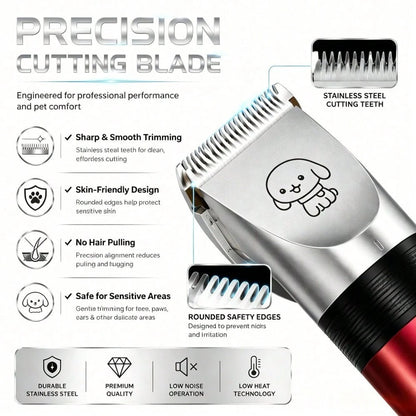 CGECGE Electric Pet Grooming Kit For Dogs And Cats. Professional Dog Grooming Kit With Low-Voltage Operation, Quiet Operation, And A Gentle Trimming System. Suitable For Home Pet Grooming, And Ideal F
