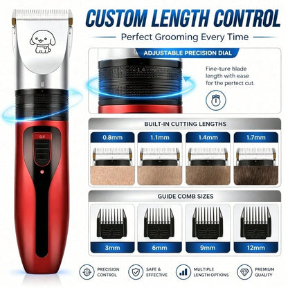 CGECGE Electric Pet Grooming Kit For Dogs And Cats. Professional Dog Grooming Kit With Low-Voltage Operation, Quiet Operation, And A Gentle Trimming System. Suitable For Home Pet Grooming, And Ideal F