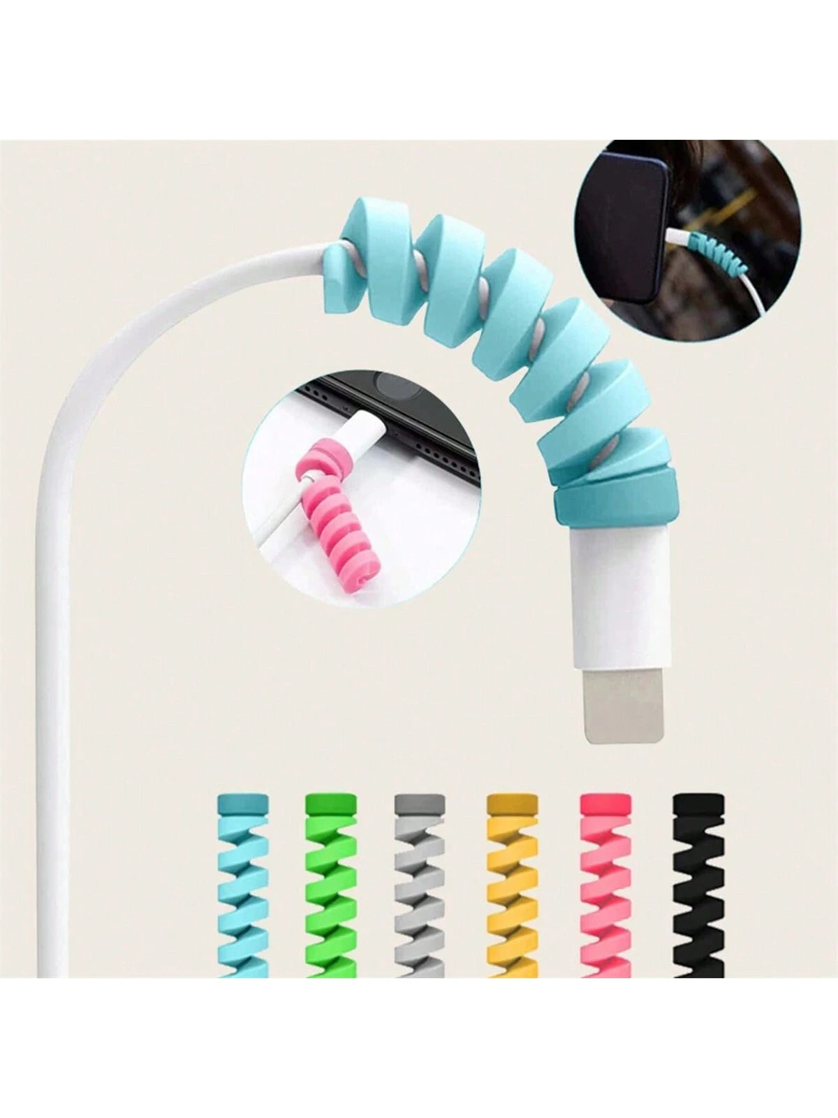 Charging Cable Organizer: 6pcs/Set+6pcs Gift Perfect Fit For All Phones, Computers And Chargers- Compatible With Android Cables! Cable Organizer