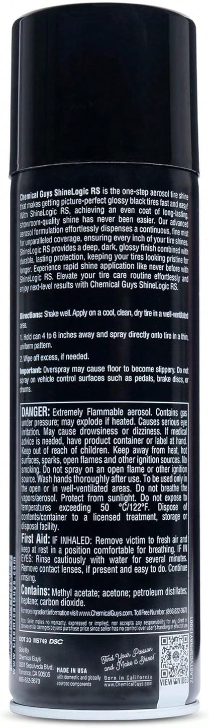 Chemical Guys ShineLogicRS Tire Shine, Deep Wet Black Shine, For Cars, Trucks, Motorcycles, RVs &Amp; More, 15 Fl Oz