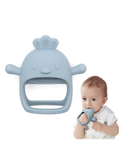 Chick Teether, Silicone Mushroom Teether Biting Toy, Baby Teething Stick