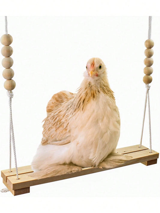 Chicken Swing Toy, Wooden Perch Stand For, Large Perch Ladder For Poultry, Chickens, Parrots, Pet Entertainment Toy