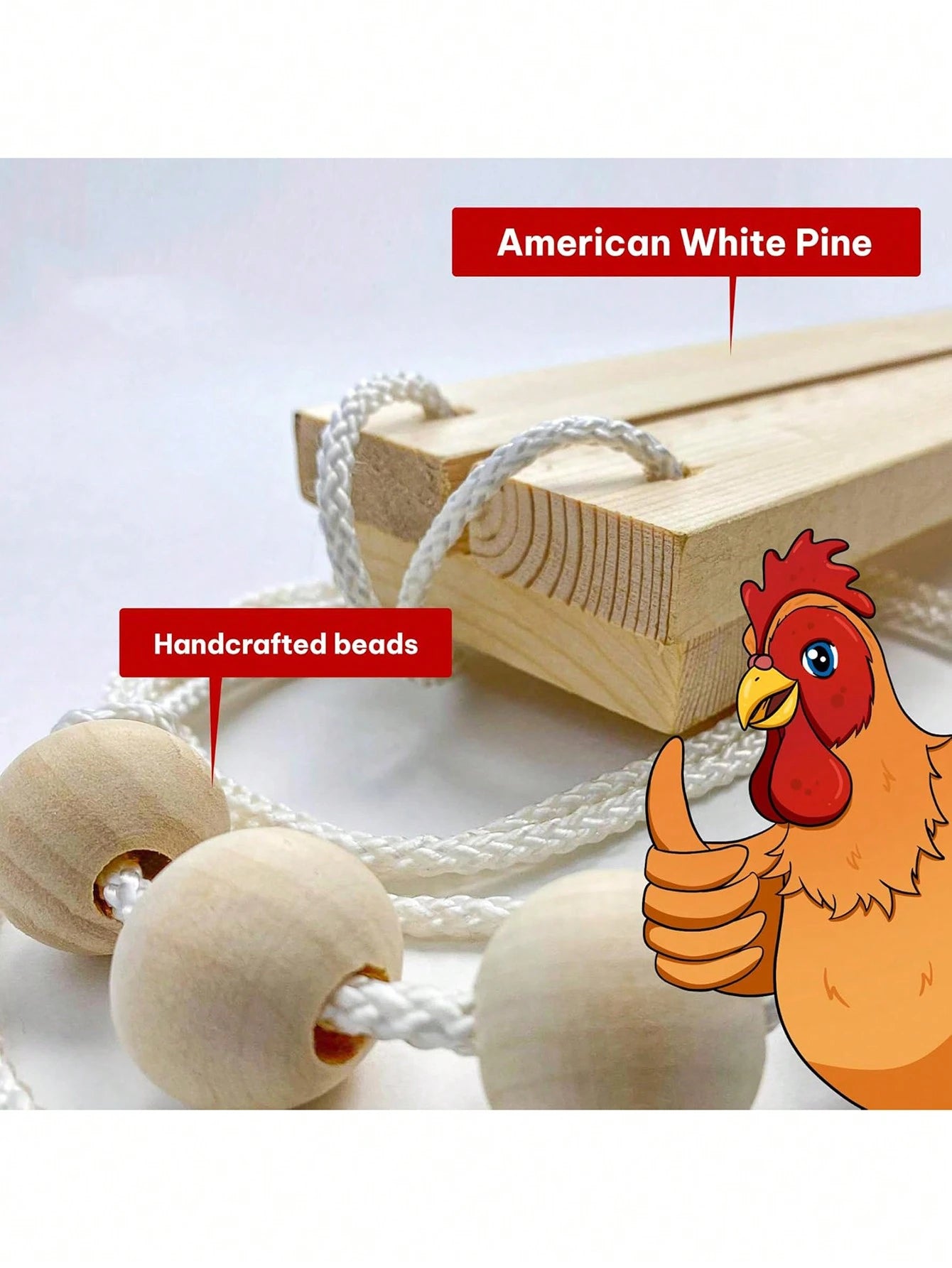 Chicken Swing Toy, Wooden Perch Stand For, Large Perch Ladder For Poultry, Chickens, Parrots, Pet Entertainment Toy