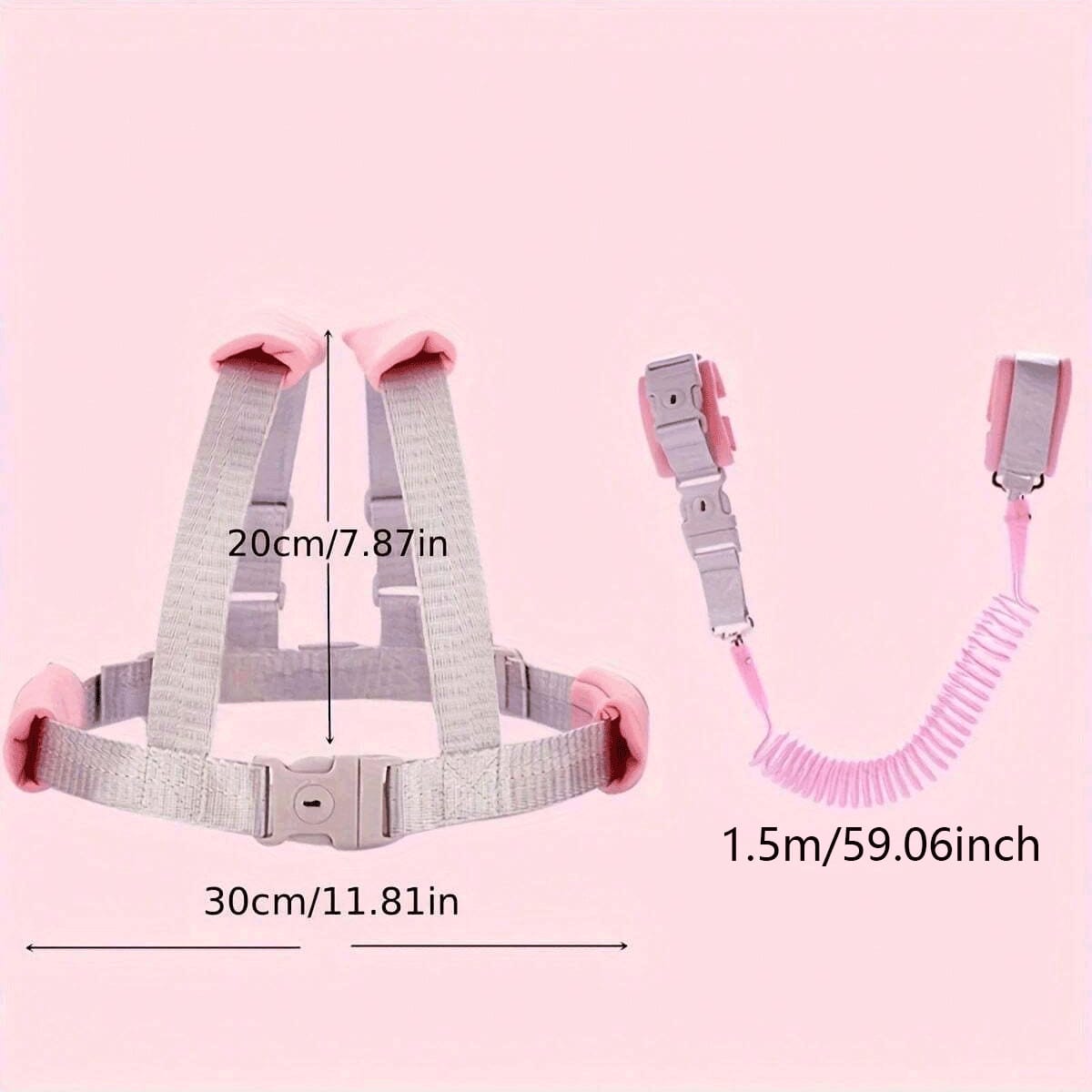 Children Anti-Lost Traction Rope, Suitable For Traveling With Kids; Baby Anti-Slip Rope And Anti-Slip Wristband Dual-Purpose Design; Multifunctional Traction Spring Rope