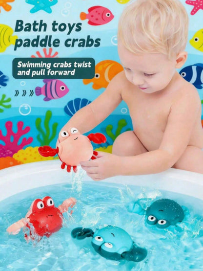 Children's Bath Toy Set, Crab Shaped, Mechanical Water Toys, Kids Bathtub Toys, Gift For Boys And Girls