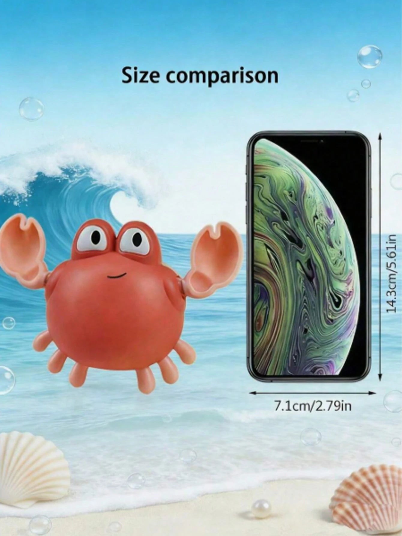 Children's Bath Toy Set, Crab Shaped, Mechanical Water Toys, Kids Bathtub Toys, Gift For Boys And Girls