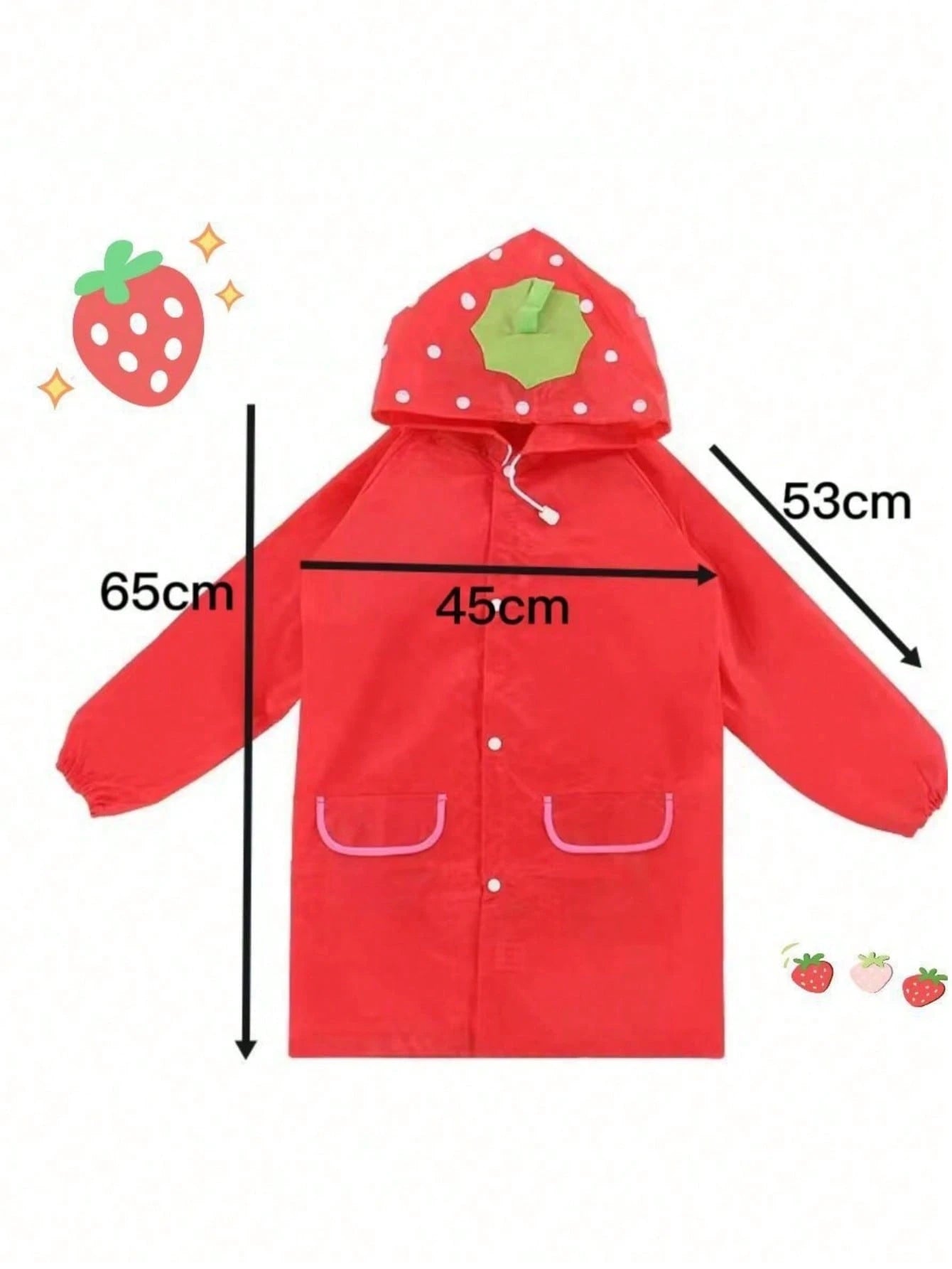 Children's Raincoat Set, Cartoon Kids Raincoat- Waterproof Baby Rainwear, Length 90-130cm, Suitable For 5-7 Years Old Children
