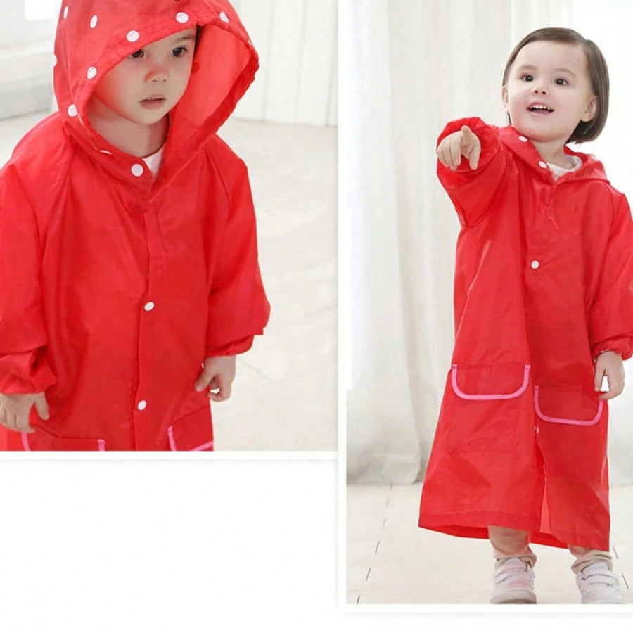 Children's Raincoat Set, Cartoon Kids Raincoat- Waterproof Baby Rainwear, Length 90-130cm, Suitable For 5-7 Years Old Children