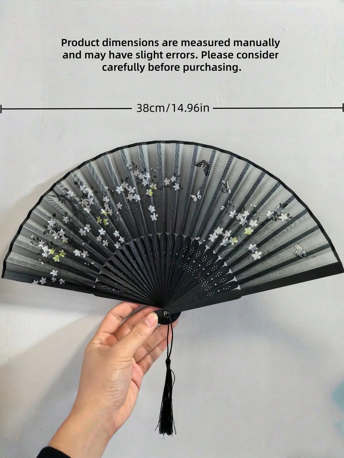 Chinese Style Folding Hand Fan Portable Mini Black Fan For Dance Summer Cooling Beach Travel,Valentine's Day,Brazilian Valentine's Day,Brazil Valentine's Day,June 12 Valentine's Day,Saint John's
