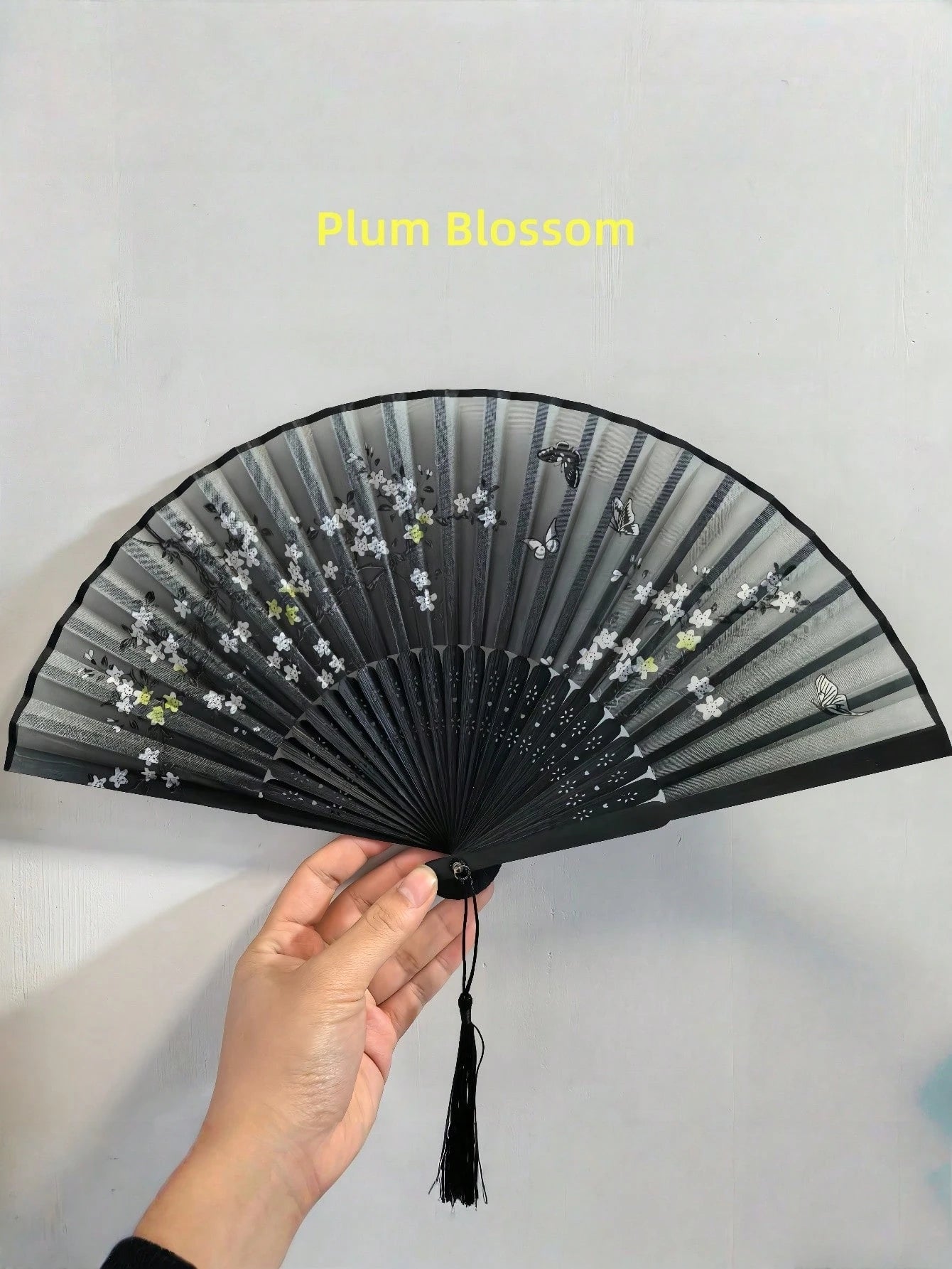 Chinese Style Folding Hand Fan Portable Mini Black Fan For Dance Summer Cooling Beach Travel,Valentine's Day,Brazilian Valentine's Day,Brazil Valentine's Day,June 12 Valentine's Day,Saint John's