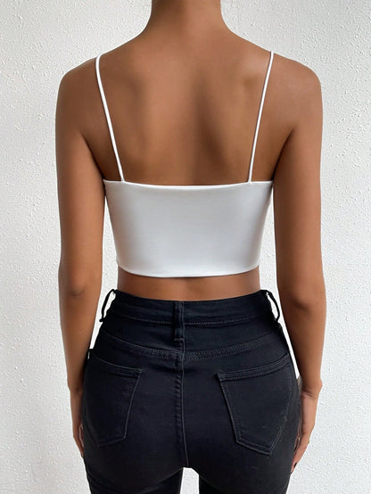 Chiquease Solid Crop Cami Top