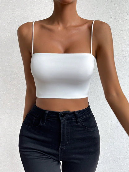 Chiquease Solid Crop Cami Top