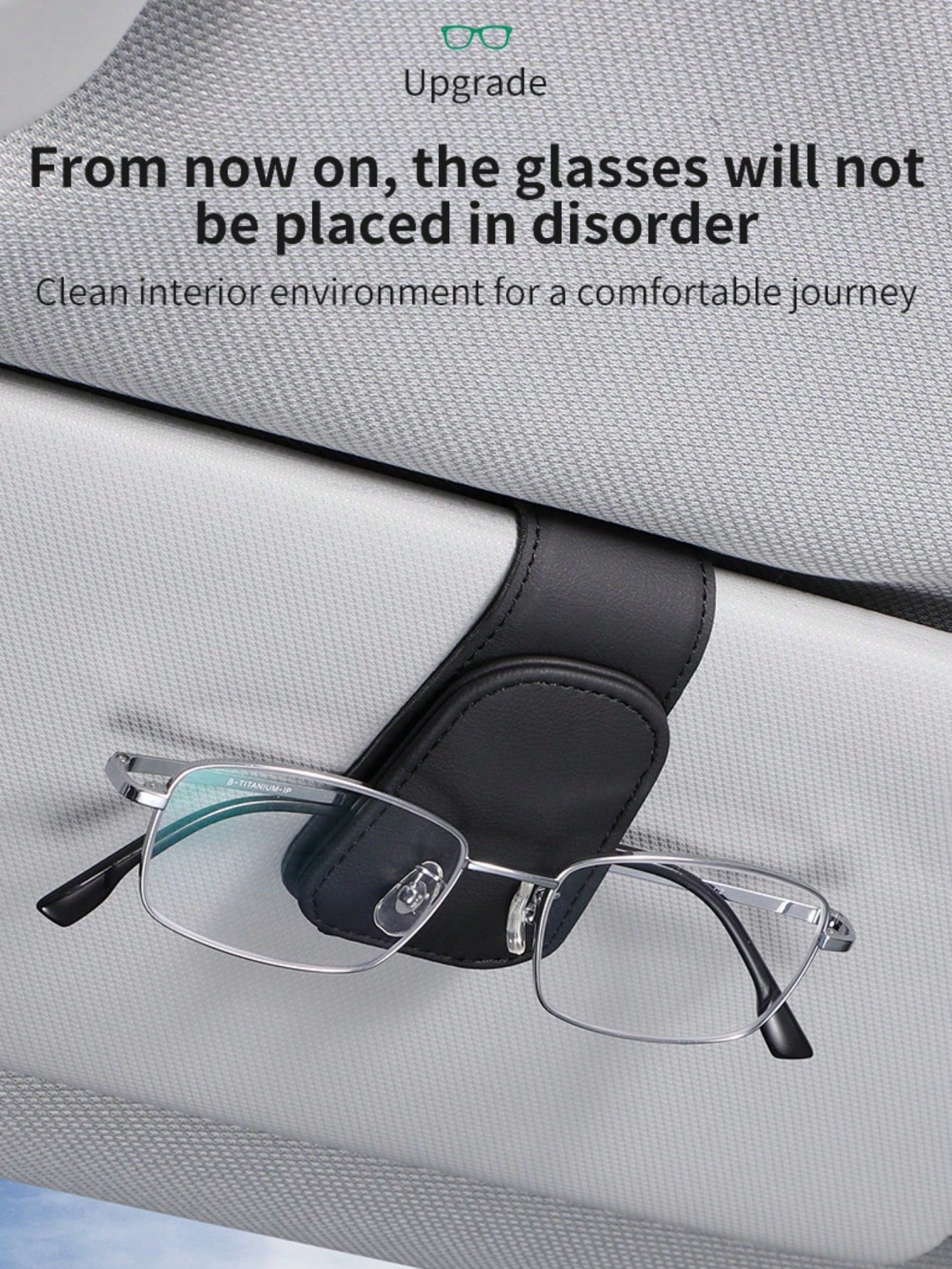 Christmas Car Magnetic PU Leather Glasses Holder Card Coin Storage Clip