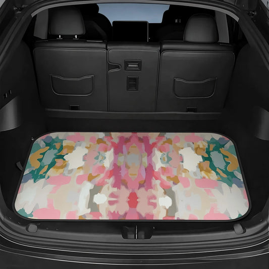 CKnight [Car Acessesories Trunk Mat]Quick Ship Layla Vibrant Palette Knife Impasto Art Car Trunk Mat