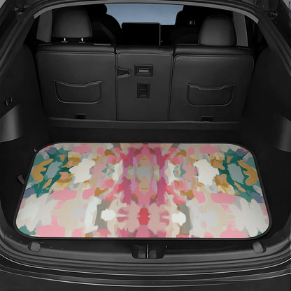 CKnight [Car Acessesories Trunk Mat]Quick Ship Layla Vibrant Palette Knife Impasto Art Car Trunk Mat