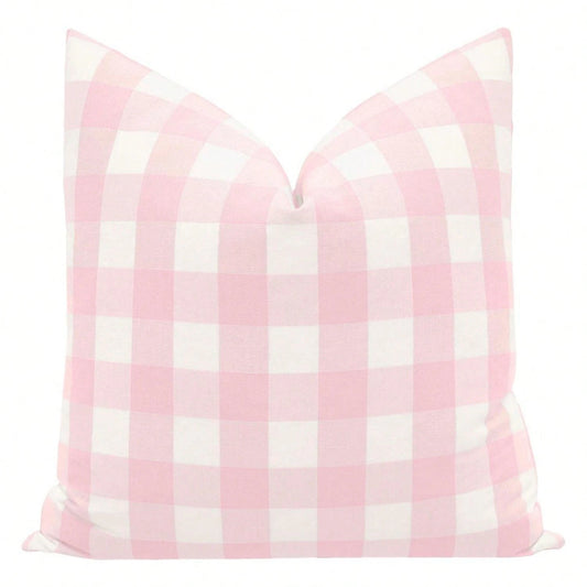 CKnight [Room Decor Pillow]Chaeston Check Primrose Buffa1lo Check Light Pink Room Throw Pillow