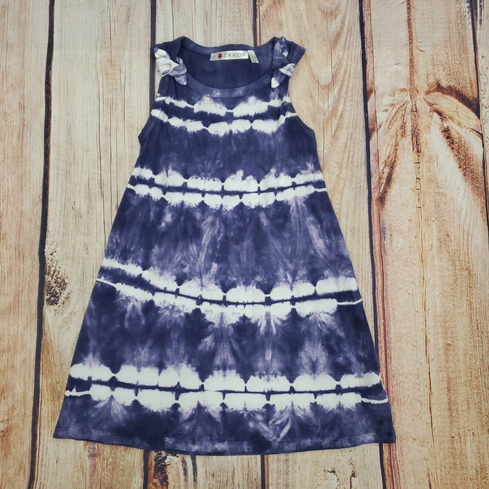 CLEARANCE CR Sports Racer Back Navy Tie Dye Dress
