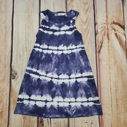CLEARANCE CR Sports Racer Back Navy Tie Dye Dress