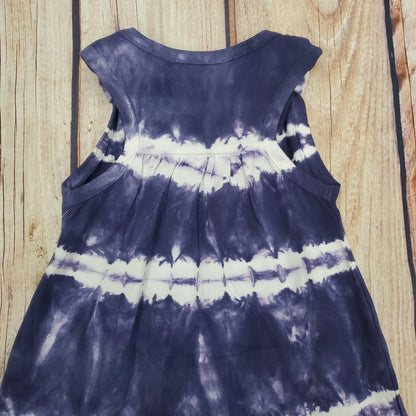 CLEARANCE CR Sports Racer Back Navy Tie Dye Dress
