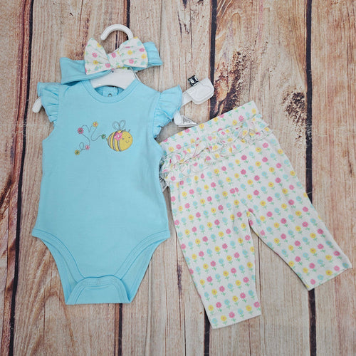 CLEARANCE LITTLE ME BUMBLE BEE BODY SUIT SET LC817042N