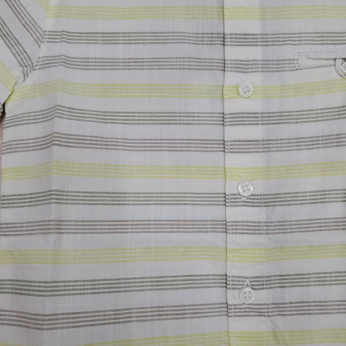 CLEARANCE Mayoral Lime Stripe Collar Shirt