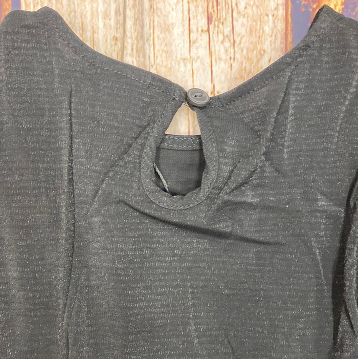 CLEARANCE ML Kids Black Eyelet Cap Sleeved Tunic