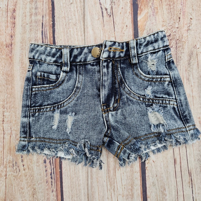 CLEARANCE ML KIDS  DESTRUCTED DENIM SHORTS 0071