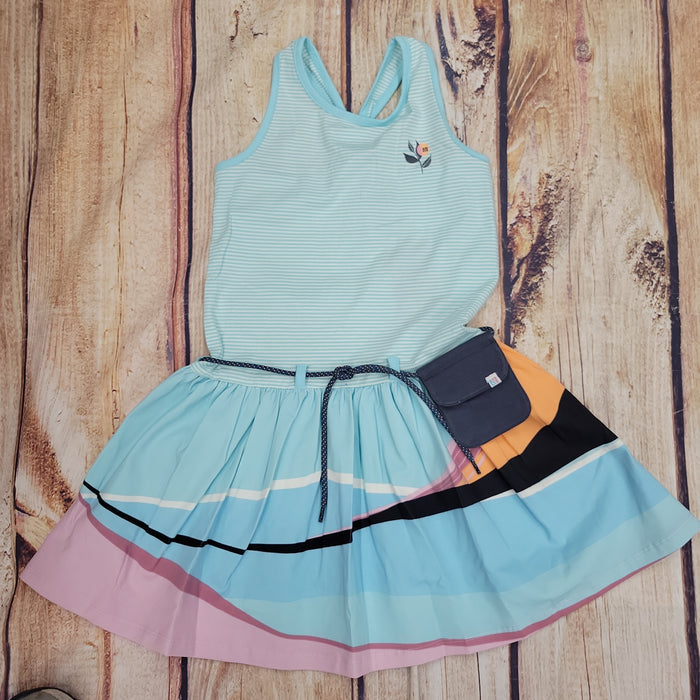CLEARANCE NORUK TURQUOISE DRESS WITH PURSE BELT
