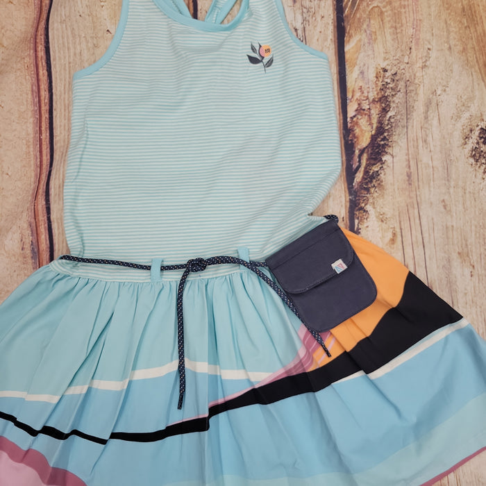 CLEARANCE NORUK TURQUOISE DRESS WITH PURSE BELT
