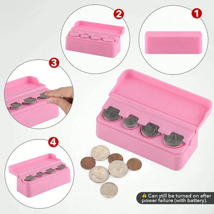 Coin Holder For Car Change Organizer Universal Storage Coin Money Dispenser Fit For Most Car Trucks Accessories(Pink, 1 Pack)