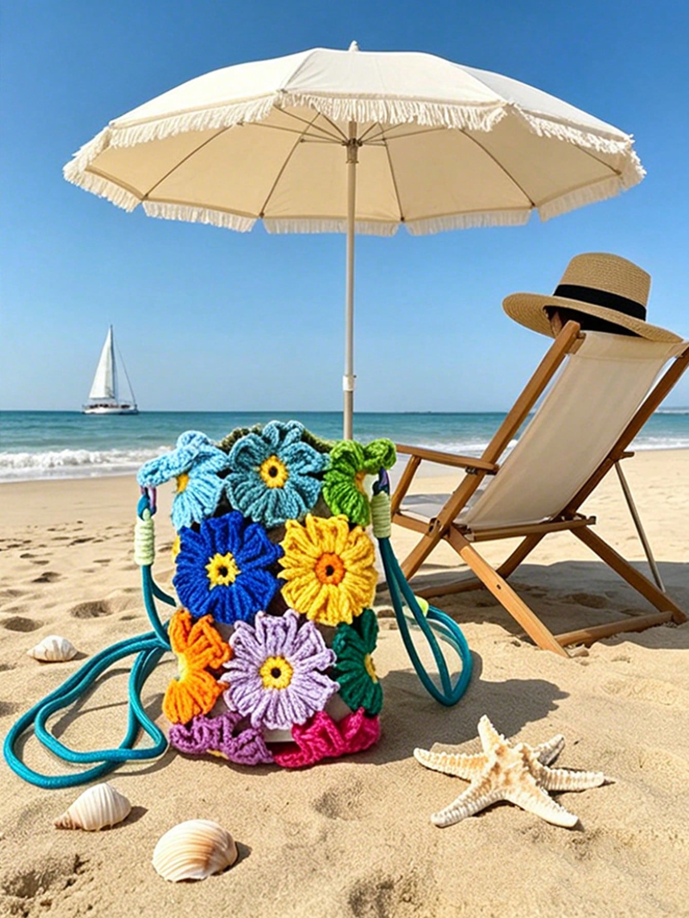 Colorful Handmade Crochet Crossbody Phone Bag, Sweet Contrast Color Yarn Knitted Mini Pouch, Adjustable Strap Design, Lightweight And Cute, Can Hold Phone, Coins, Lipstick, Suitable For Daily Commute