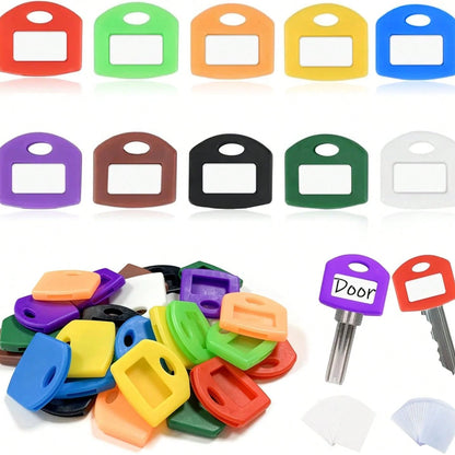 Colorful Key Identification Caps, Writable Key Label Caps, Flexible Key Labels, Suitable For Home, Office, Car Key Organization