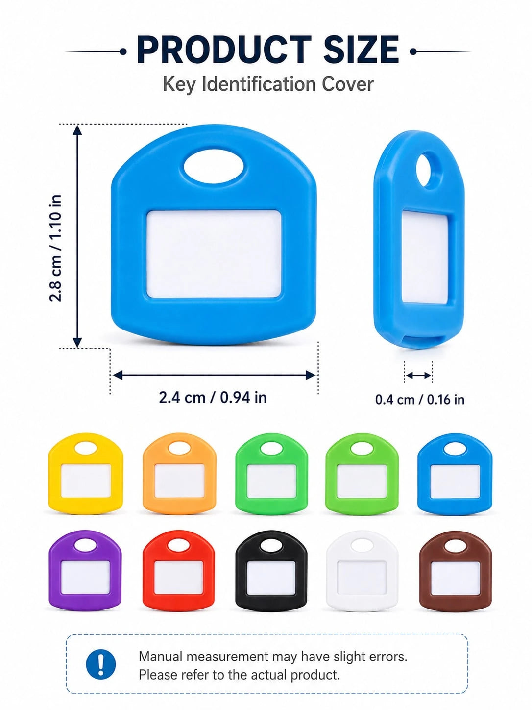 Colorful Key Identification Caps, Writable Key Label Caps, Flexible Key Labels, Suitable For Home, Office, Car Key Organization