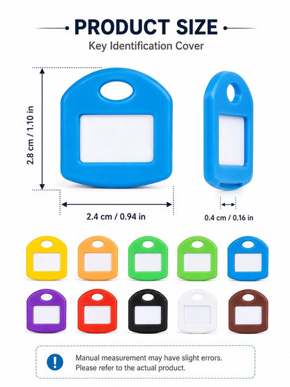 Colorful Key Identification Caps, Writable Key Label Caps, Flexible Key Labels, Suitable For Home, Office, Car Key Organization