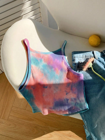 Comfortcana Women's Casual Tie-Dye Camisole Top, Summer