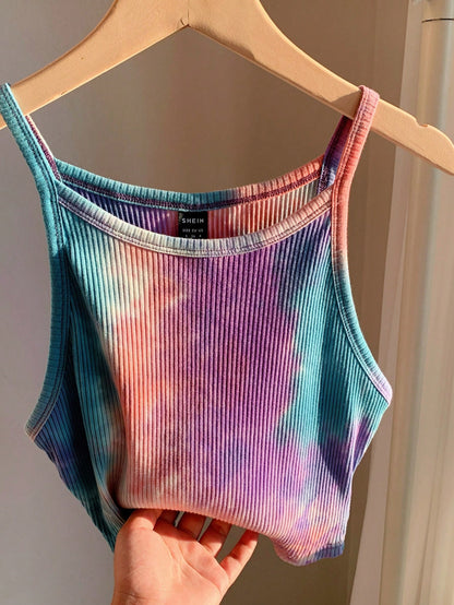 Comfortcana Women's Casual Tie-Dye Camisole Top, Summer