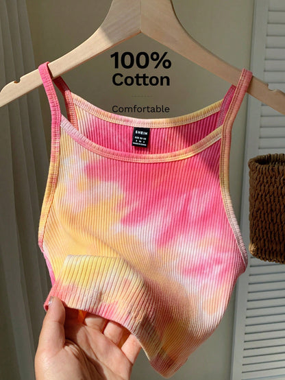 Comfortcana Women's Casual Tie-Dye Camisole Top, Summer