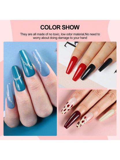 coscelia 53PCS Gel Polish Set 35Colors Gel Polish Set With UV LED Nail Lamp 5Bottles Of Base And Glossy Matte Top Coat Starter Suitable For All Seasons Nails Gift For Women Used Salon Or At Home