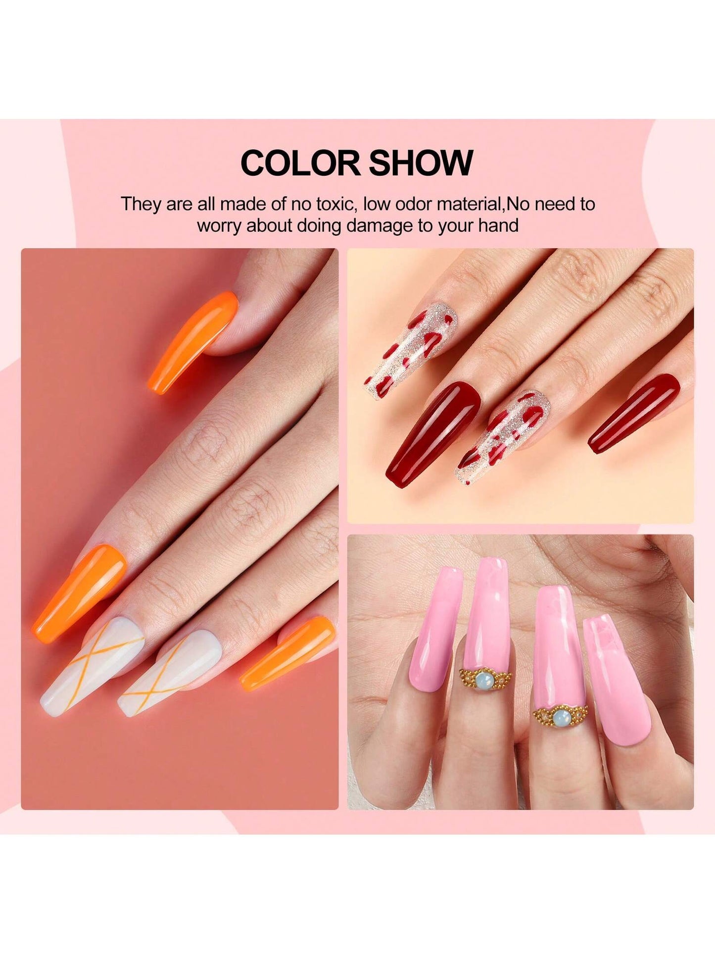 coscelia 53PCS Gel Polish Set 35Colors Gel Polish Set With UV LED Nail Lamp 5Bottles Of Base And Glossy Matte Top Coat Starter Suitable For All Seasons Nails Gift For Women Used Salon Or At Home