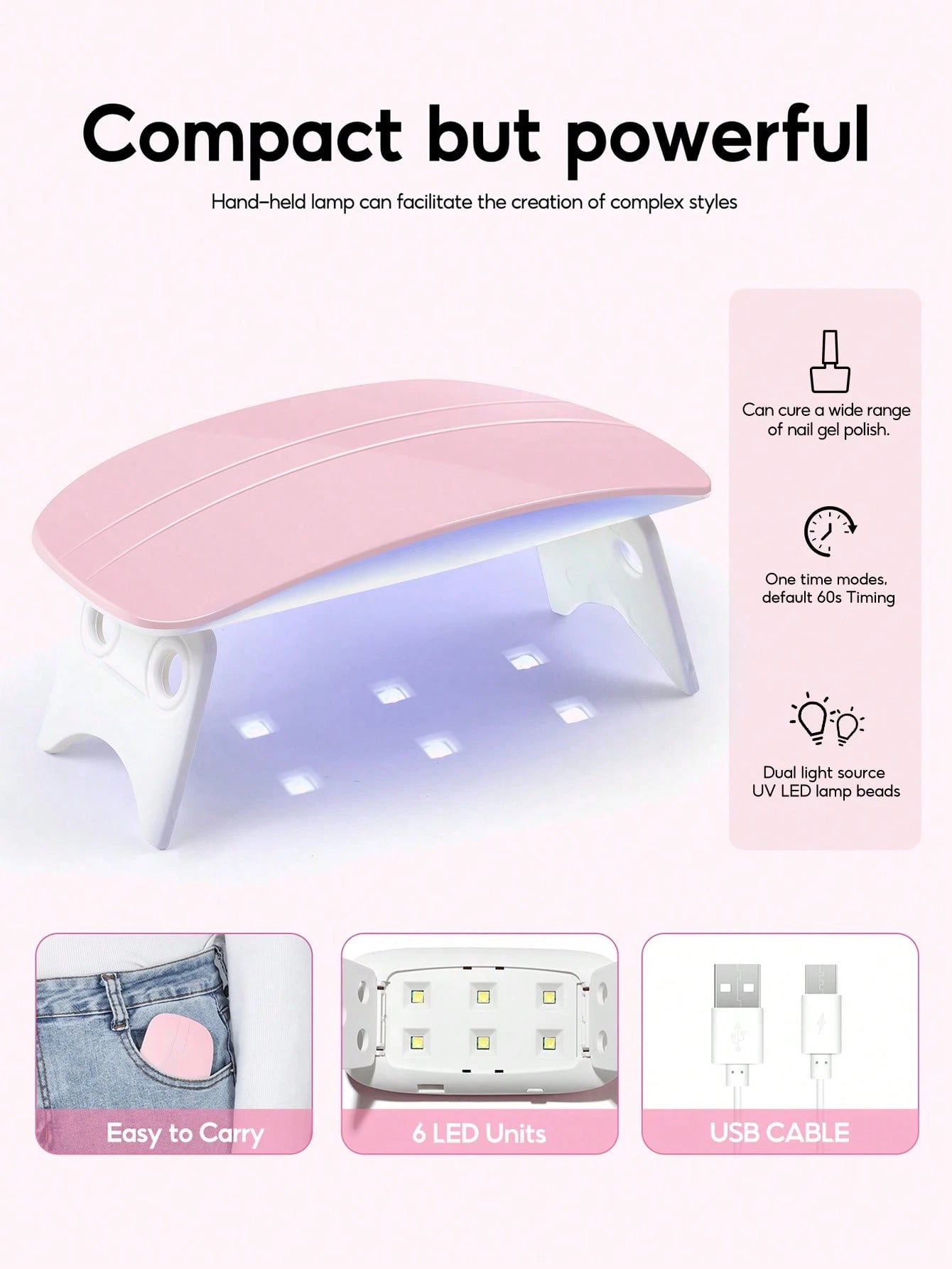 COSCELIA Acrylic Nail Kit Mini UV Lamp And Nail Drill 3 Acrylic Powders And 30ML Acrylic Liquid Top Coat Decoration Powder Nail Tips For Extension French Nail Summer Vacation Gift For Women