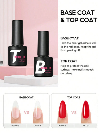 COSCELIA Acrylic Nail Kit With UV Lamp 3 Acrylic Powders White Nude Pink Glitter Powder 30ml Acrylic Liquid Base And Top Coat Tools DIY Nail Art Starter Set Summer Vacation Gift For Women