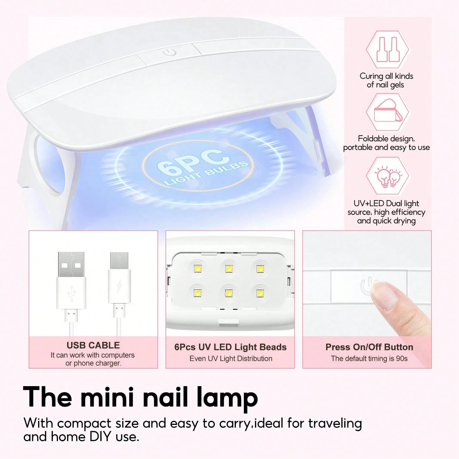 COSCELIA Acrylic Nail Kit With UV Lamp 3 Acrylic Powders White Nude Pink Glitter Powder 30ml Acrylic Liquid Base And Top Coat Tools DIY Nail Art Starter Set Summer Vacation Gift For Women